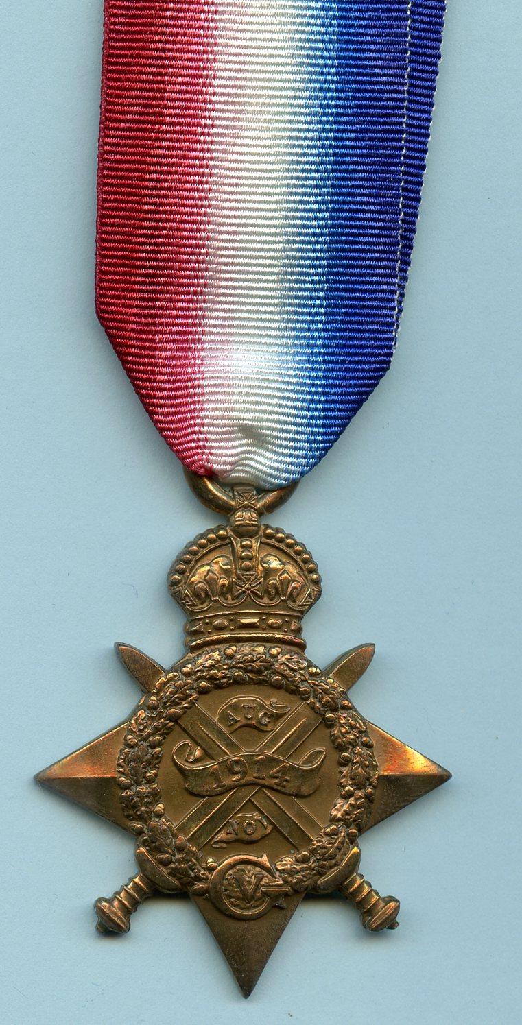 1914 Mons Star  Medal To Pte Thomas Robinson, 1st Battalion Cameronians (Scottish Rifles)