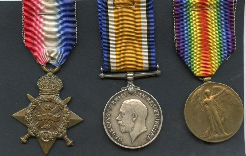 1914 Mons Trio World War One Medals To Pte Albert  Sprigens, 2nd Battalion Cameronians (Scottish Rifles)