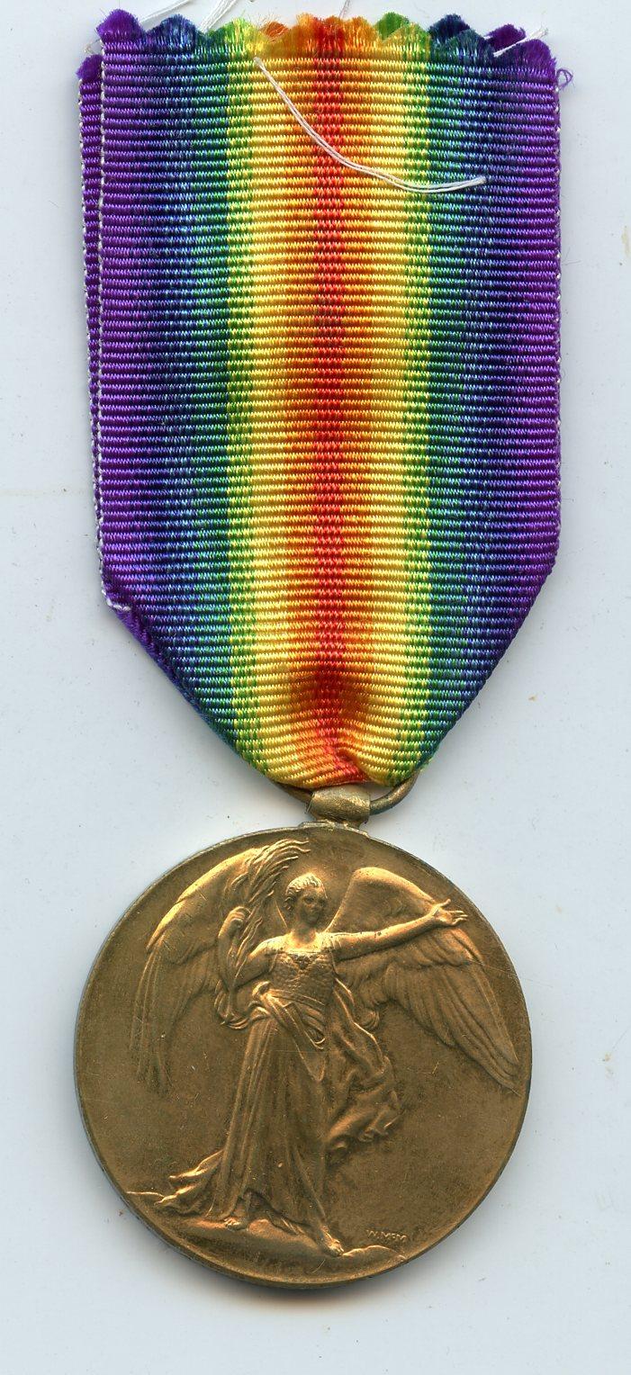 Victory Medal 1914-1919 To  Pte Archibald Bridge Miller, Royal Scots