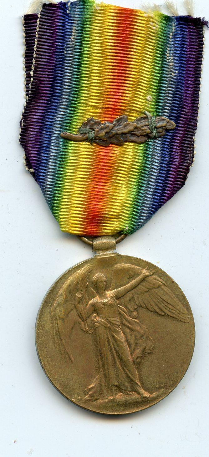 WW1 Victory Medal 1914-1919 To  Pte Eric Audas Robertson, M.I.D.  9th Battalion Royal Scots (Prisoner of War)