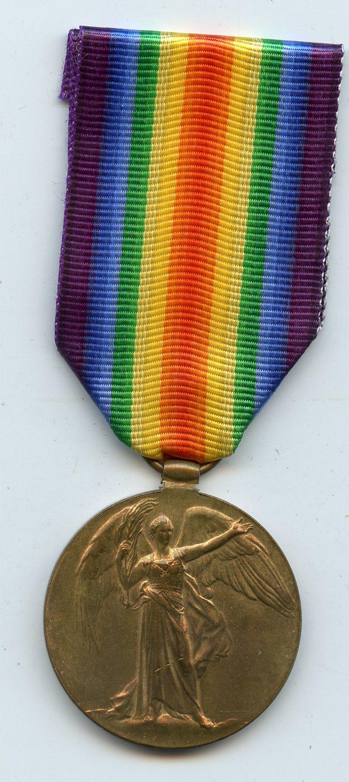 Victory Medal 1914-1919 To Pte Hugh Sutherland, 1/4th Battalion Royal Scots