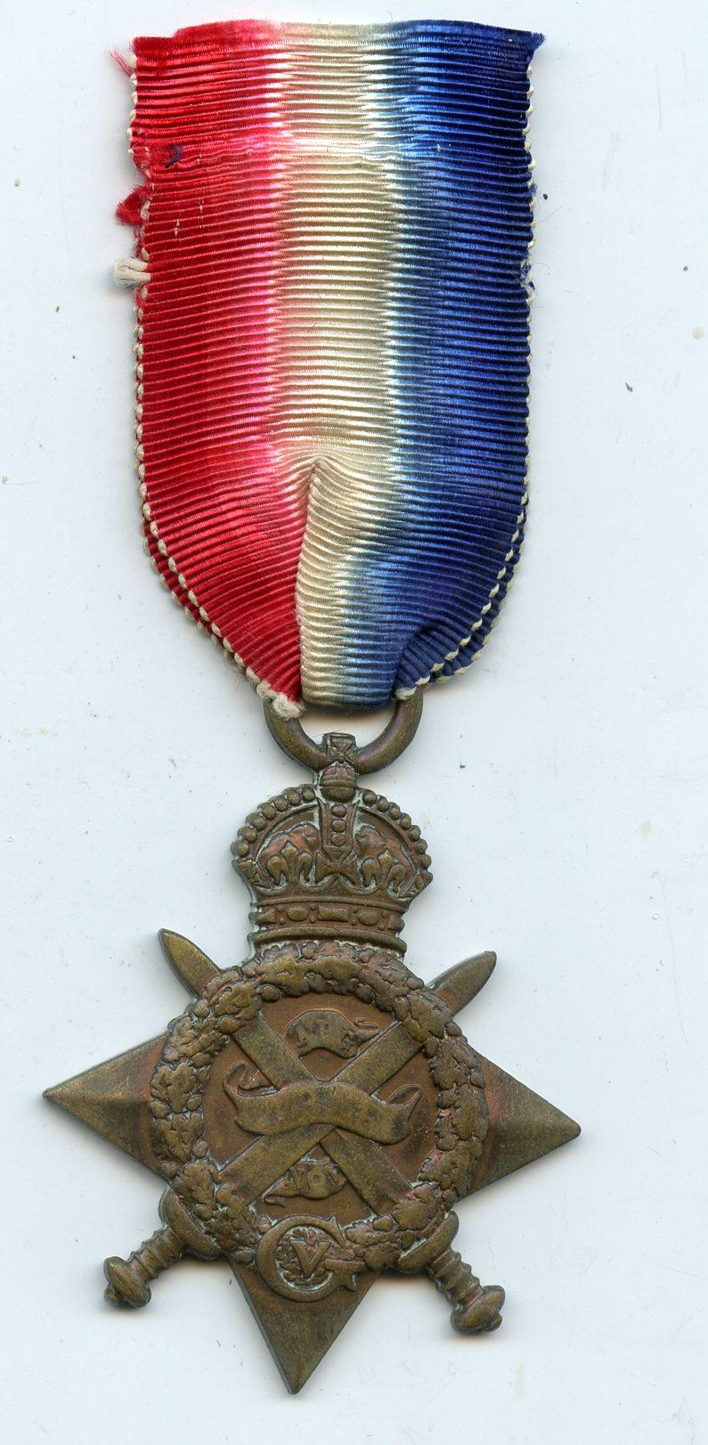 WW1 1914 Mons Star To Pte William Thomson, 2nd Battalion Royal Scots (Prisoner of War)