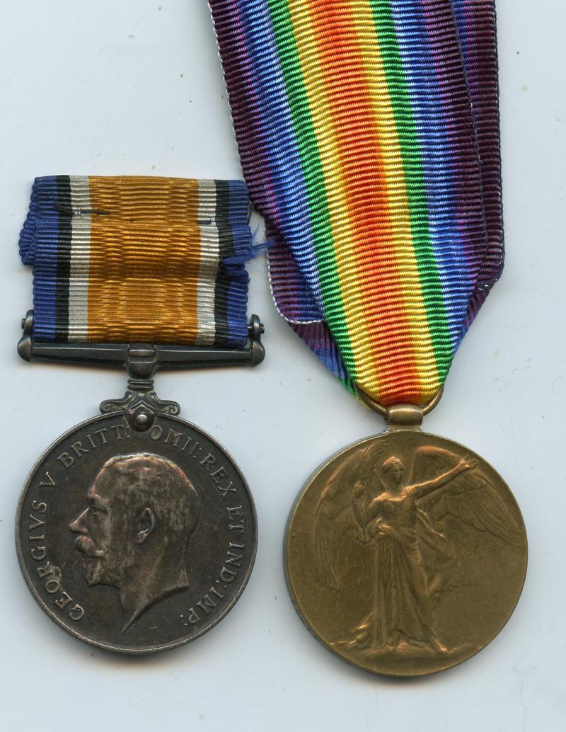 WW1 British War & Victory Medals Pair to  Pte  Charles Cannon, Royal Army Medical Corps ( From Camden Town)