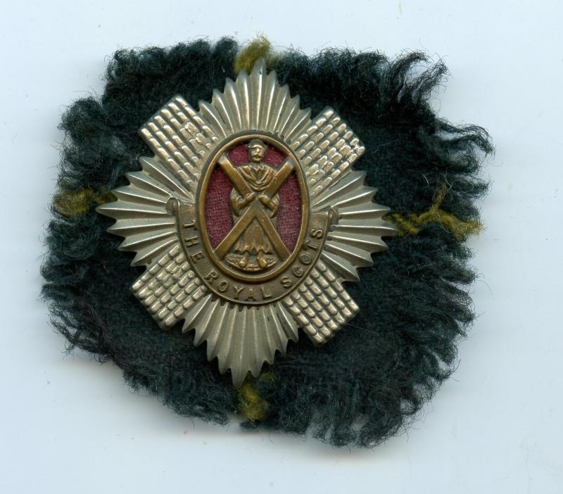 WW1 Royal Scots Glengarry  Cap Badge