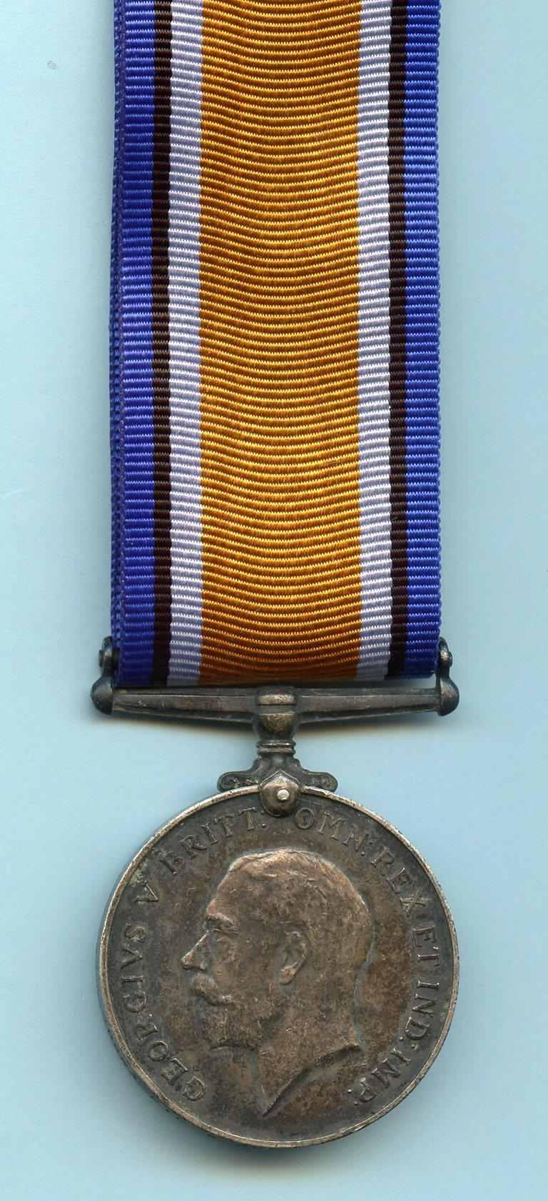 WW1 British War Medal 1914-18  To Pte Charles Norman, Army Veterinary Corps