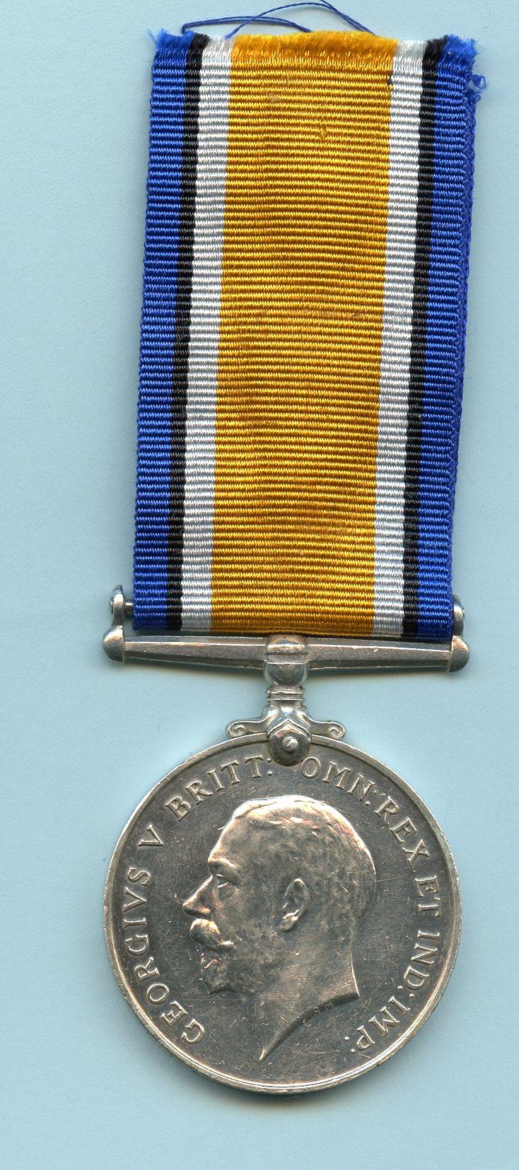 British War Medal 1914-18 To Sgt Thomas F Wilkinson 5th Battalion Scottish Rifles ( The Cameronians)