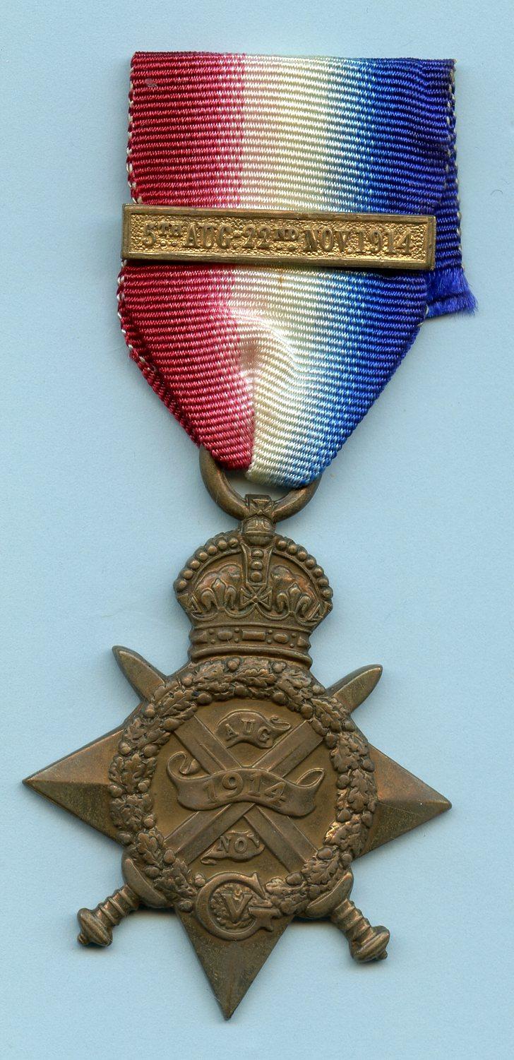 1914 Mons Star Medal To Pte Arthur Wyatt, 2nd Battalion Cameronians (Scottish Rifles)