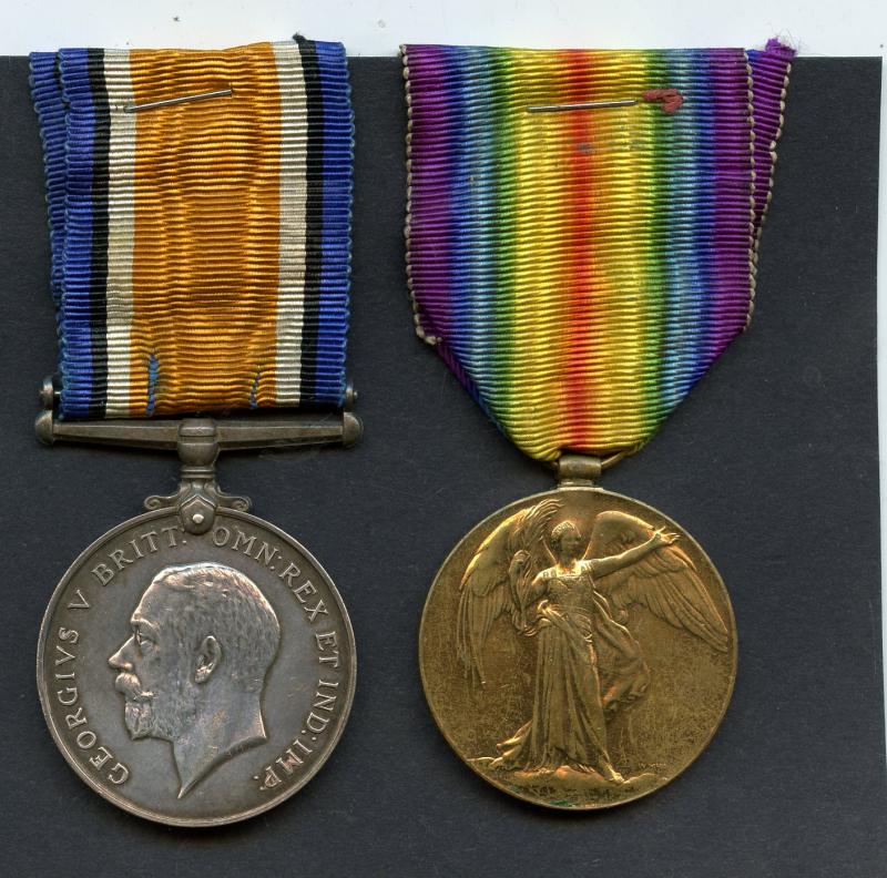 WW1 British War & Victory Medals Pair to Pte Gilbert Green, Gordon Highlanders & RAF