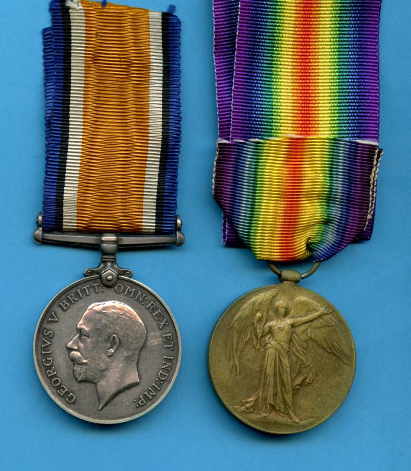 WW1 British War & Victory Medals Pair to  Pte John Dommett, Durham Light Infantry