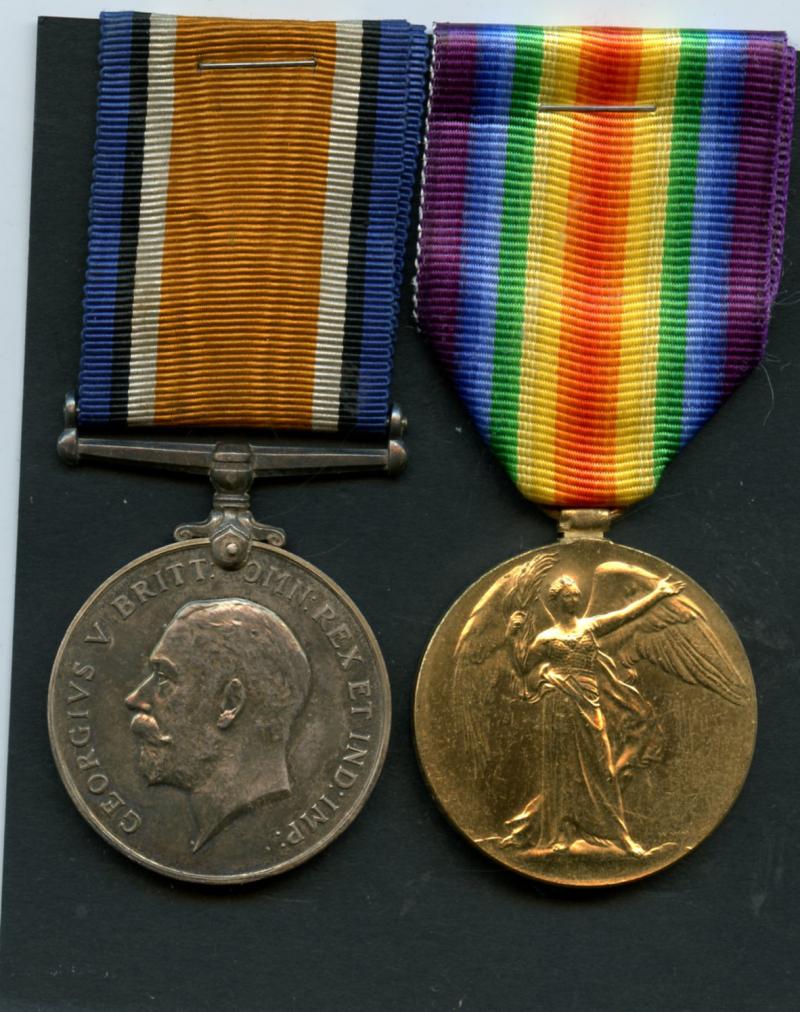 WW1 British War & Victory Medals Pair To Pte John Andrew McKean 11th Bn  Argyll and Sutherland Highlanders