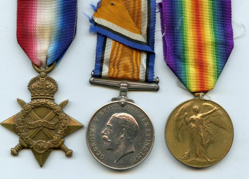 WW1 1914-15 Trio World War One Medals To Pte William Hunter,  9th Battalion The Black Watch Royal Highlanders