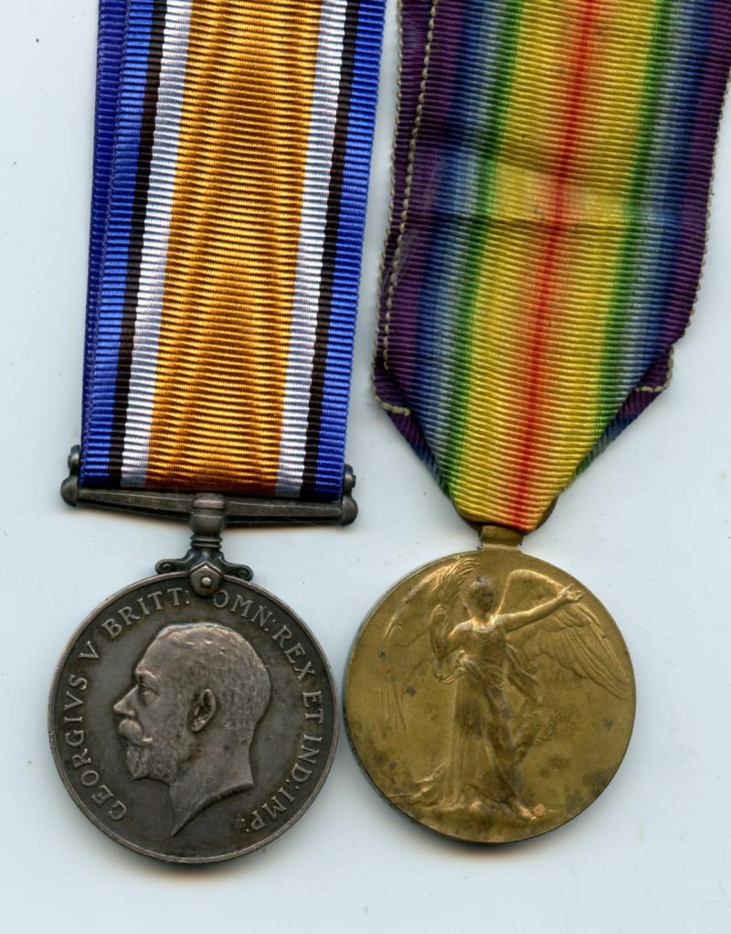 WW1 British War & Victory Medals Pair to Pte Edward Foster Peters, Lancashire Fusiliers