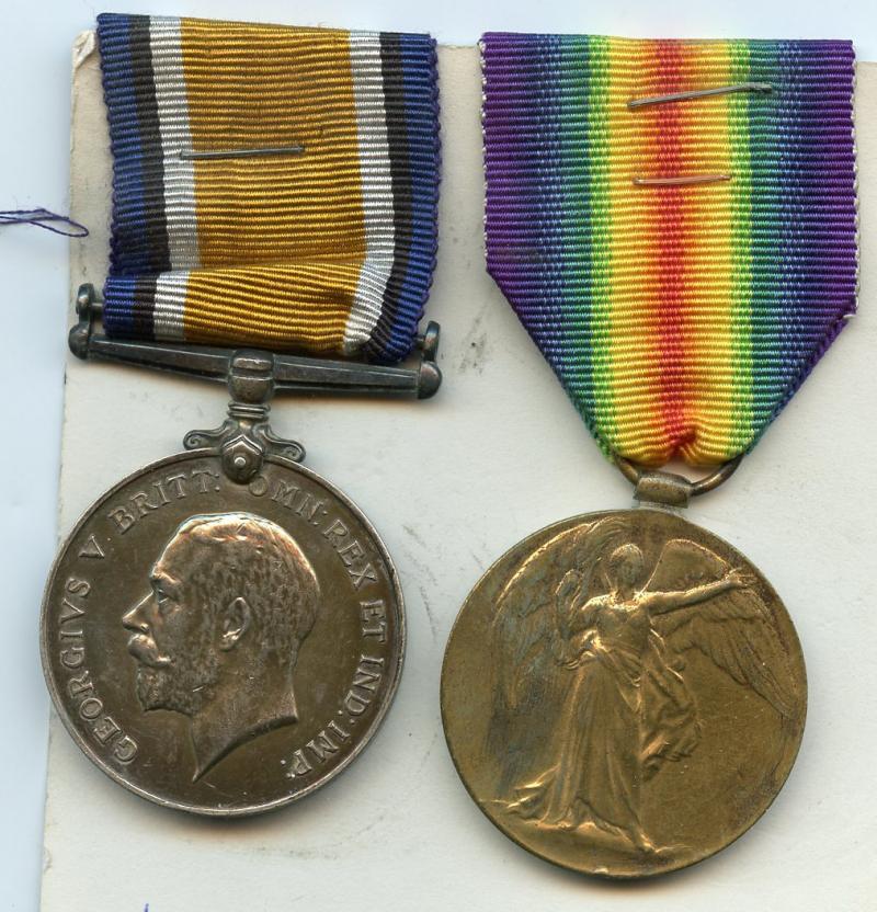 WW1 British War & Victory Medals Pair to Pte Archie Lane, 6th Bn Queen's Own (Royal West Kent Regiment)