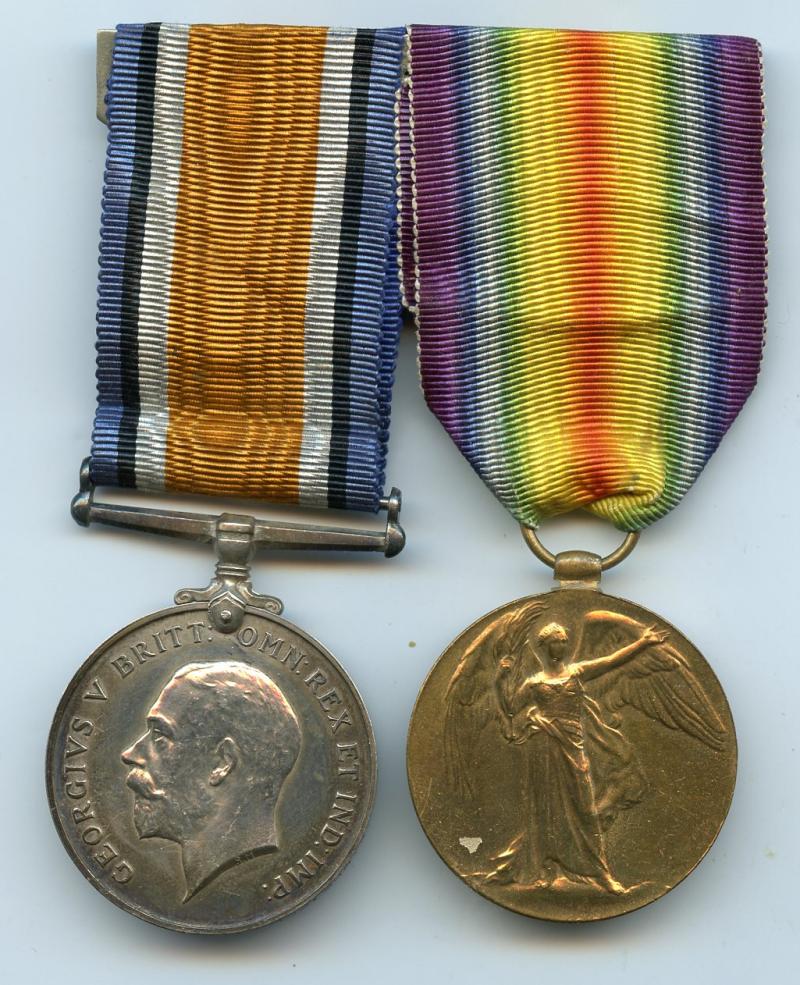 WW1 British War & Victory Medals Pair to Pte Phil Chilvers, 19th London Regiment