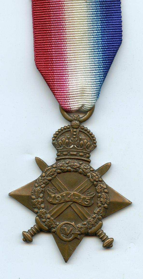 1914-15 Star Medal To Pte Robert Tyler, Lincolnshire Regiment