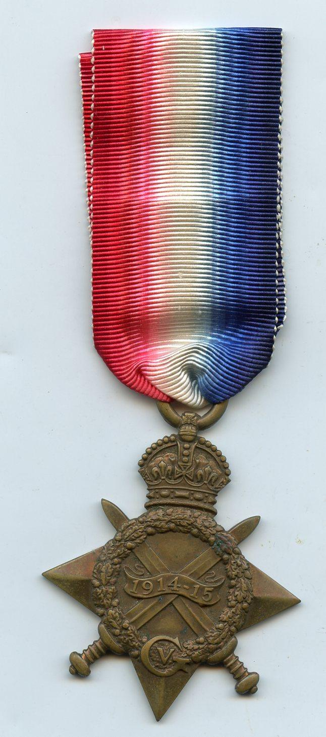 WW1 1914-15 Star Medal To Pte George Shellard, 10th Battalion Scottish Rifles Cameronians