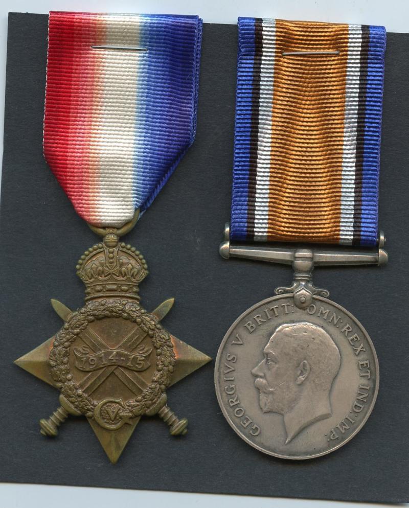 WW1 1914-15 Star & British War Medal To Pte Peter Hamilton, 5/6th Battalion Royal Scots