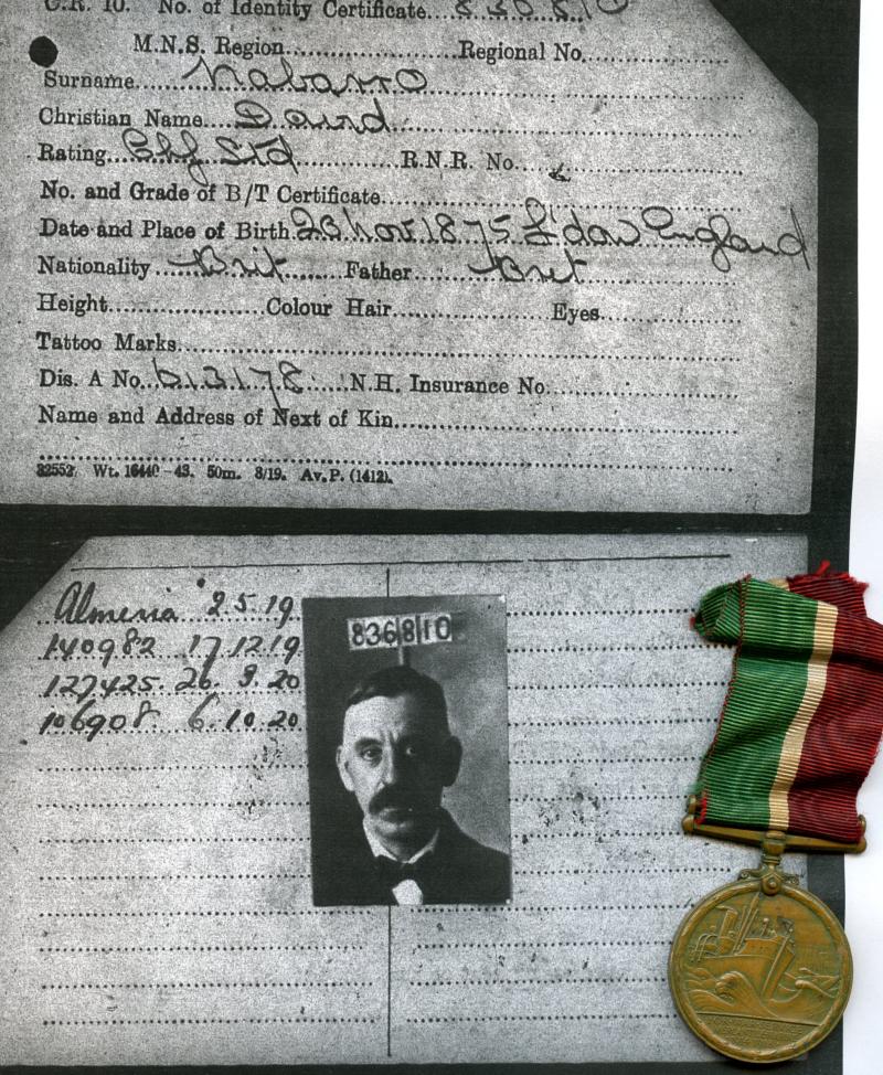 Mercantile Marine War Medal 1914-18 To David Nabarro