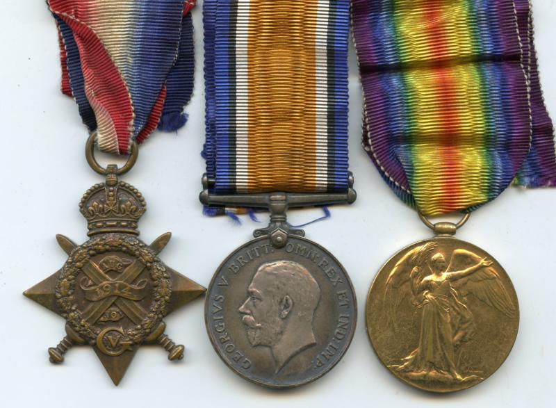 1914 Mons  Trio World War One Medals To Cpl Harry Spradbrow,Army Service Corps