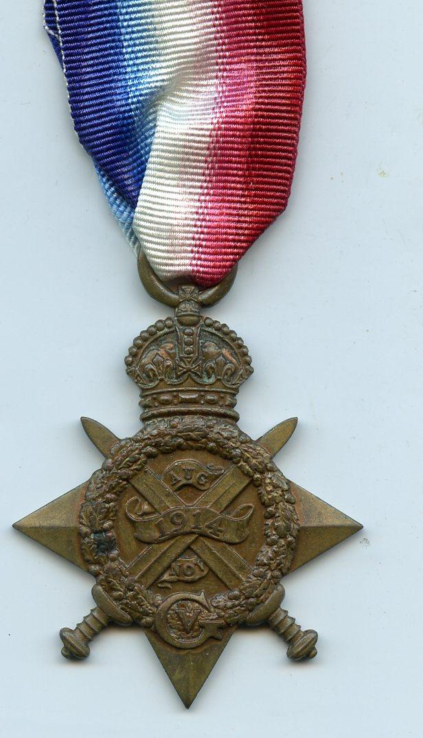 1914 Mons Star Medal To Pte Neil McDonald, 2nd Battalion Royal Scots