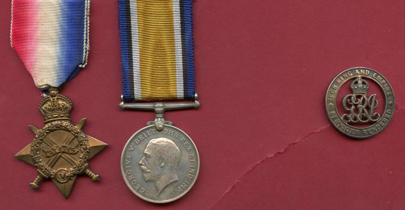 1914-15 Star, British War Medal & Silver War Badge To Piper Cpl David Swan 5th Battalion Royal Scots