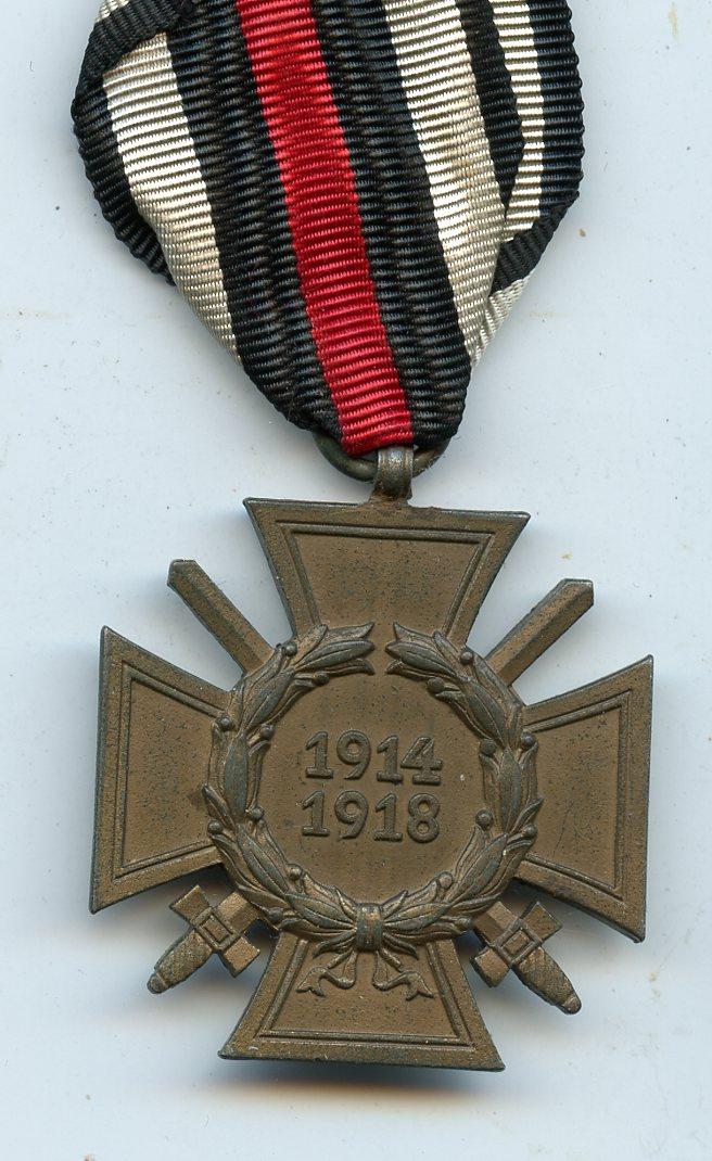 WW1 Germany Honour Cross Medal 1914-18 Makers Mark P & C L Paul Mann & Crone Ludenscheid