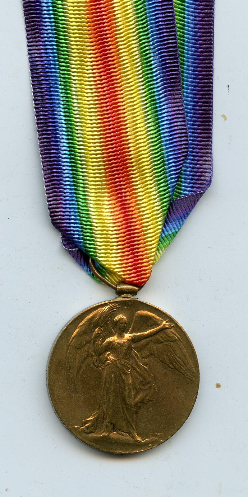 WW1 Victory Medal 1914-19 To Acting Sgt Robert John Manning, MM Army Service Corps
