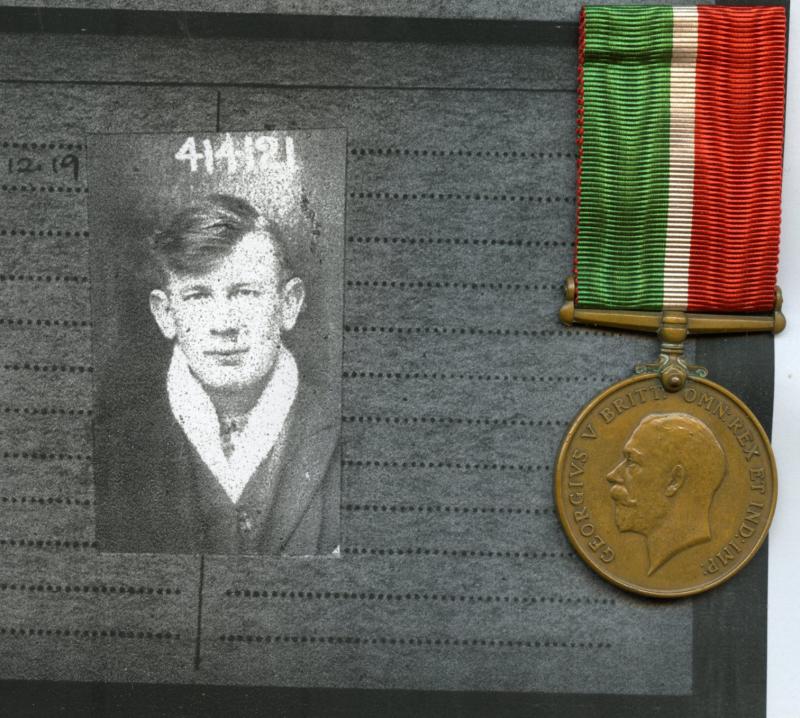 WW1 Mercantile Marine War Medal 1914-18 To Ernest Alfred Hopkins