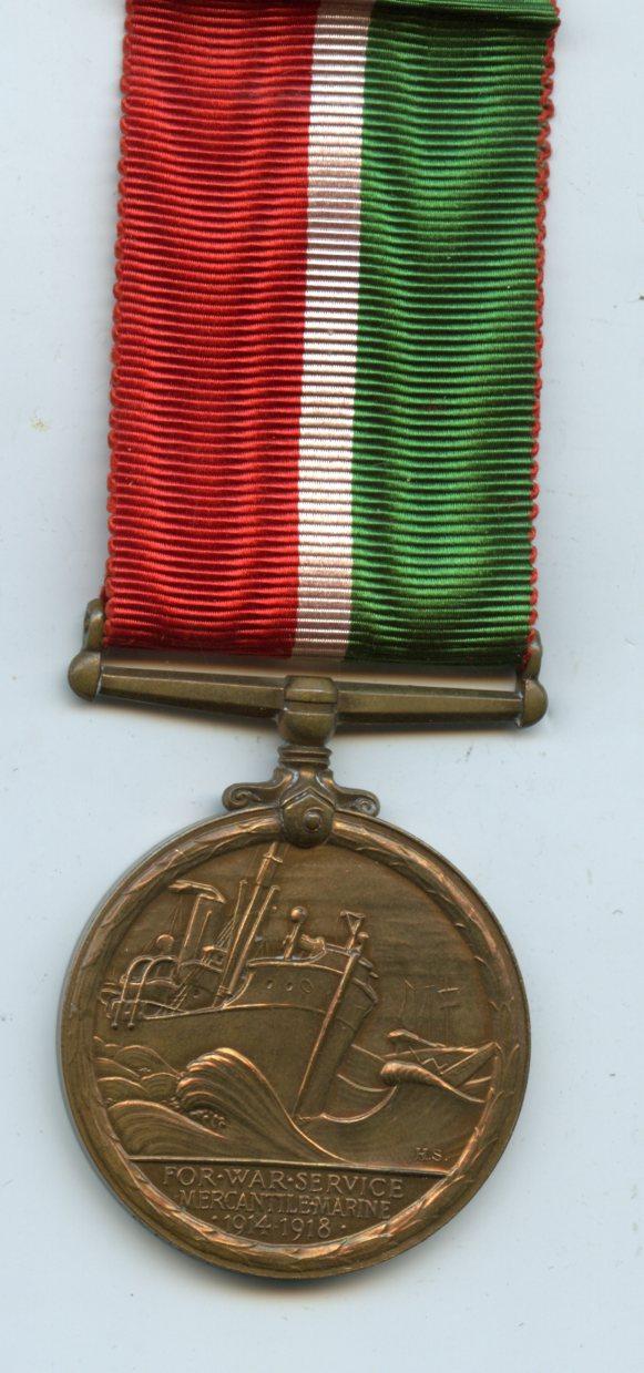 WW1 Mercantile Marine War Medal 1914-18 To William Hudson