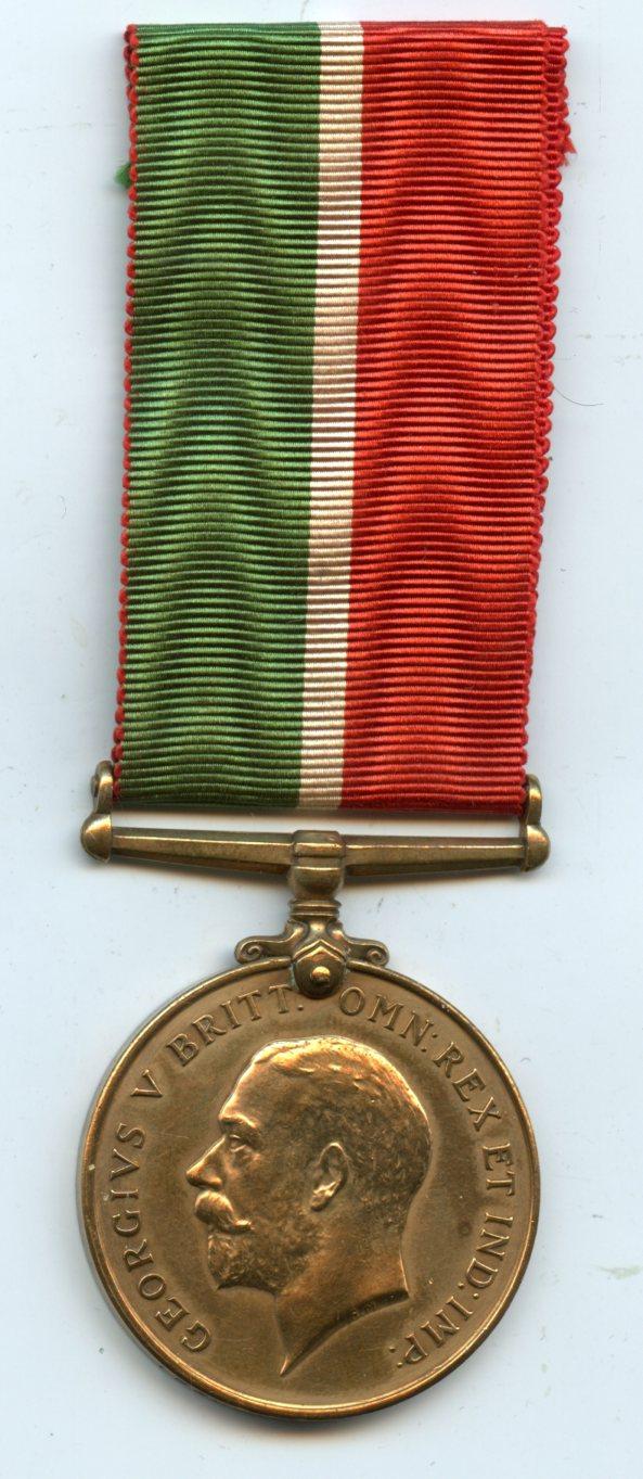 WW1 Mercantile Marine War Medal 1914-18 To Leemin Fletcher