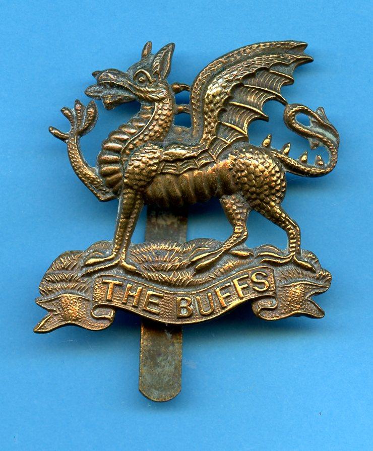 The Buffs ( East kent Regiment ) WW1 Brass Cap Badge