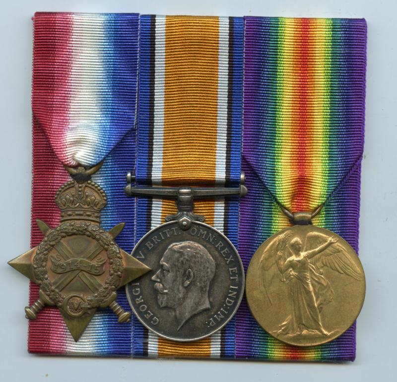 WW1 1914-15 Trio World War One Medals To Sjt  Robert Milligan, 1/9th (Highlanders)  Battalion Royal Scots