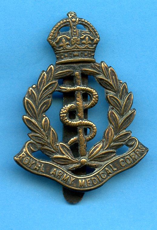 WW1 Royal Army Medical Corps RAMC  Brass Cap Badge