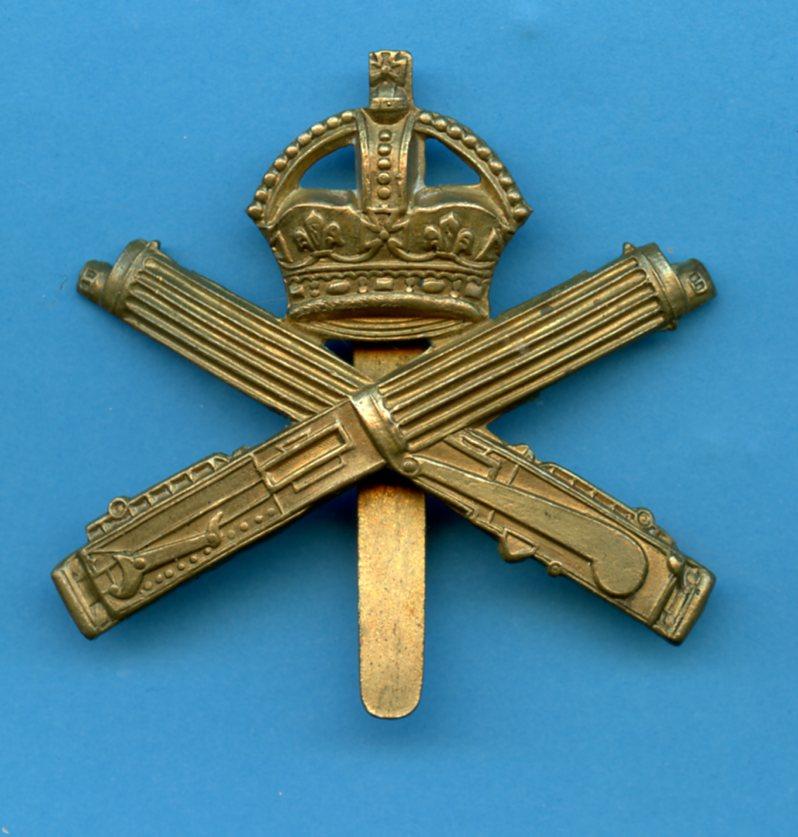 WW1 Machine Gun Corps  Brass Cap Badge