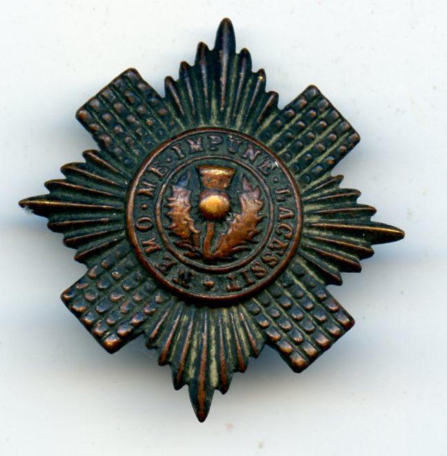 WW1 Scots Guards  Brass Other Ranks Cap badge