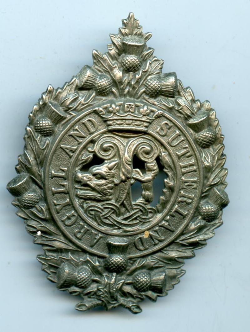 WW1 Argyll & Sutherland Highlanders Cap Badge