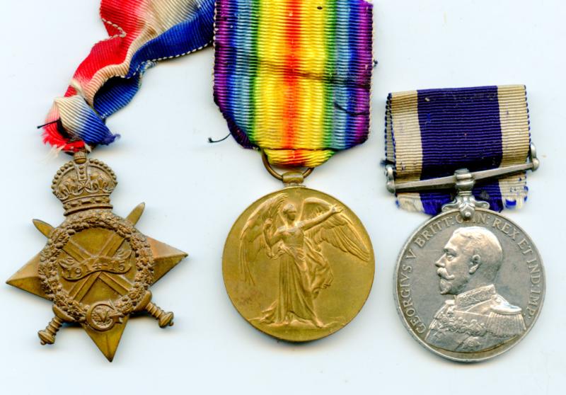 WW1 Medals & Royal Navy Long Service Medal To Stoker Petty Officer George Henry Bartlett, HMS Bellona ( From Callington, Cornwall)