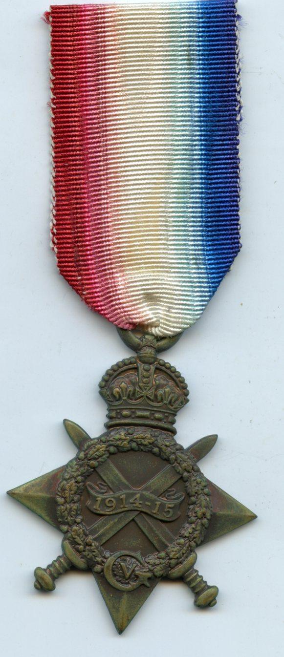 WW1 1914-15 Star Medal to Pte James Coupland, 1st Bn King's Own Scottish Borderers