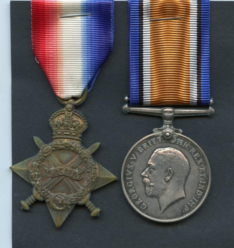WW1 1914-15 Star & British War Medal 1914-1918 To Pte Charles Stewart, Scottish Rifles & Royal Scots Fusiliers