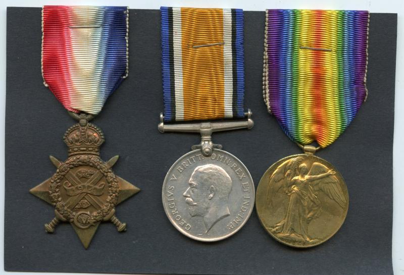 WW1 1914 Mons Trio To Pte James Squire Yeates, 1st Bn., Cameronians (Scottish Rifles)