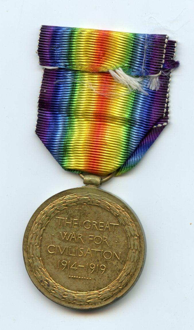 WW1 Victory Medal 1914-1919 To Pte Richard Haldane, 8th Bn., Seaforth Highlanders