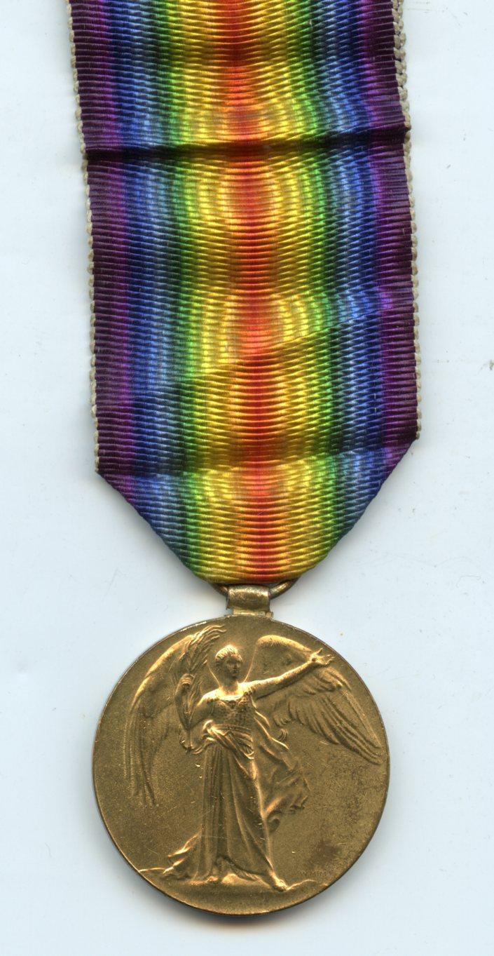 Victory Medal 1914-1919 To Pte Thomas Whyte, 7th Battalion, Highland Light Infantry
