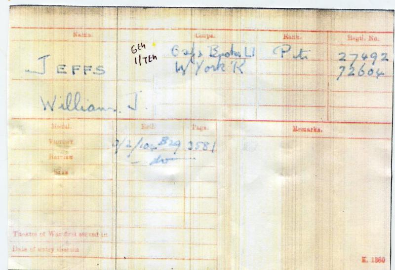 WW1 British War & Victory Medals Pair To Pte William J Jeffs, Oxfordshire And Buckinghamshire Light Infantry