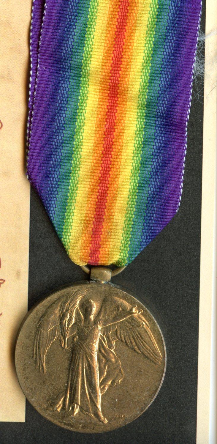 WW1 Victory Medal 1914-19 To Cpl Frederick John Harman, Army Cyclist Corps
