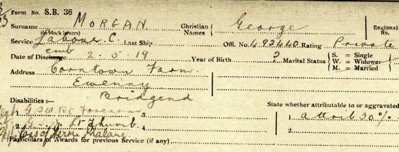 WW1 Victory Medal 1914-1919 To Pte George Morgan, Royal Welsh Fusiliers