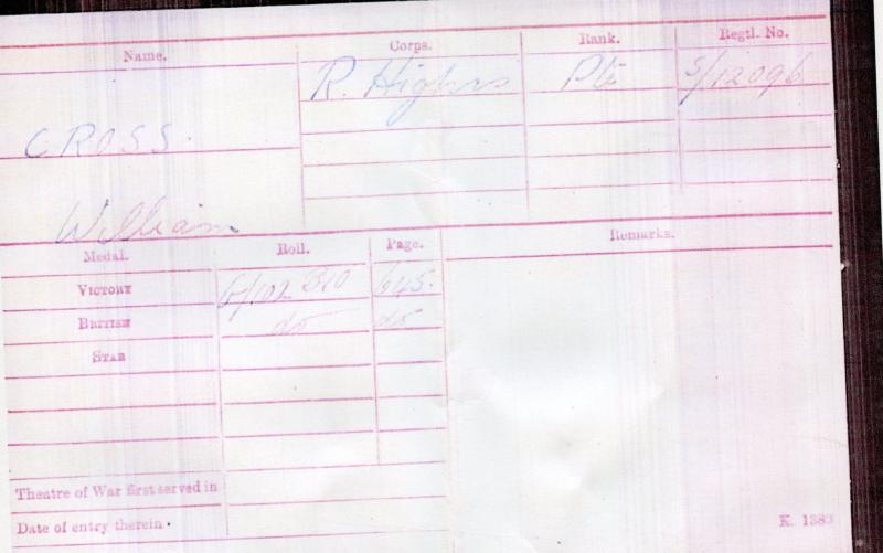 WW1 British War Medal 1914-18 To Pte William Cross 2nd Bn., Black Watch (Royal Highlanders)