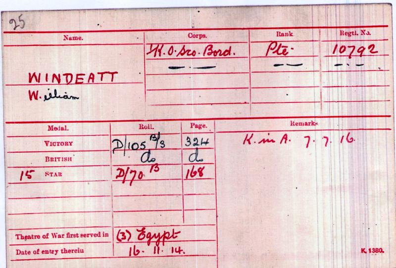 1914-15 Trio World War One Medals To Pte William Windeatt,1st Bn., King's Own Scottish Borderers