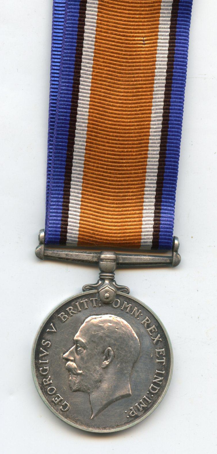 WW1 British War Medal 1914-18 To  Pte George Donald, 15th Battalion  Royal Scots  (Prisoner of War)