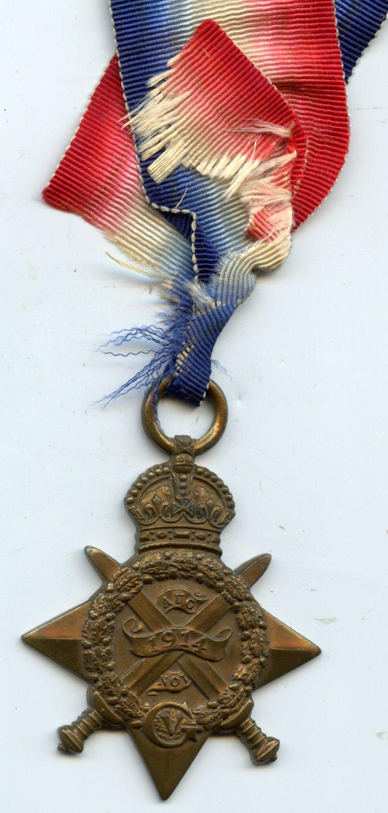 WW1 1914 Mons Star To Gunner William Scully, Royal Garrison Artillery