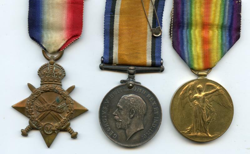WW1 1914-15 Trio World War One Medals To Pte Sidney Mutton, Army Service Corps